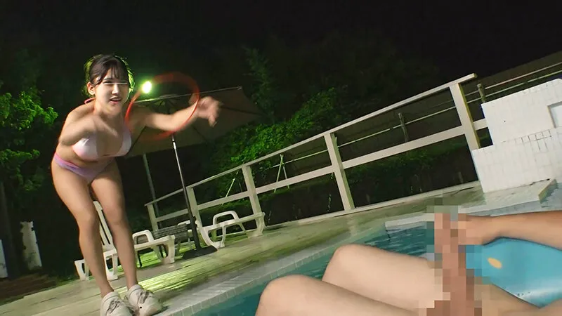 FTHTD-197 A challenge is thrown down at the pool of a certain resort hotel at dusk! If you can get the ring in, スクリーンショット 14