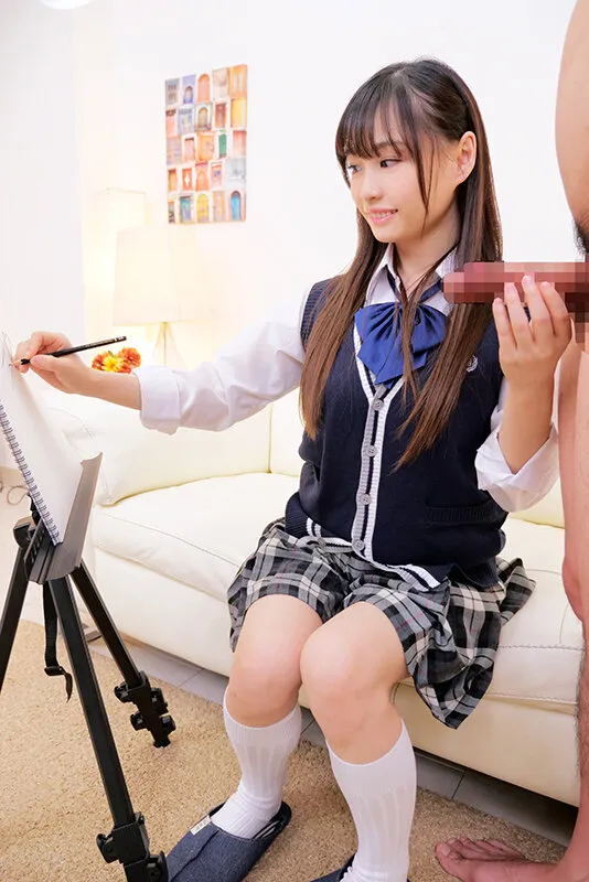 IENF-27902 Super Cute Schoolgirl Challenges! Could You Draw My Little Girl!? Observation → Estrus!, screenshot 1