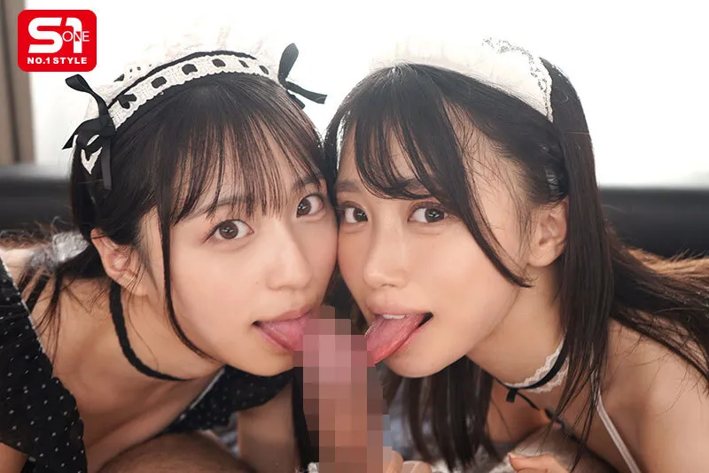 SNOS-166 "Master, pour it on me" Two maids who love my cock so much they fight over freshly squeezed cum and b — Araki Kisora, Yuri Adachi, 安達夕莉, screenshot 2
