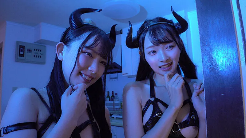 DNJR-154 I was attacked by two succubi while I was sleeping and had my semen sucked out until I died. - Hikaru — Amano Ririka, Hikaru Minazuki, Kana Yura, screenshot 4