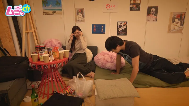 GRMR-153 Human Observation: The night we were alone in the club room, I made the innocent, plain, big-breasted, スクリーンショット 1