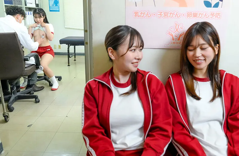 FOFI-001 Innocent girls in their developing J-series uniforms undergo sexual harassment during physical examin — Hikaru Minazuki, Himari Kosaka, Kana Yura, screenshot 1