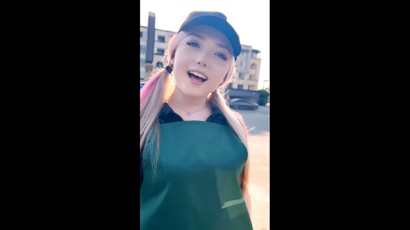 HIKR-254 A cafe employee whose short video went viral tries her hand at cosplay monitoring!? Her fair-skinned,, screenshot 1