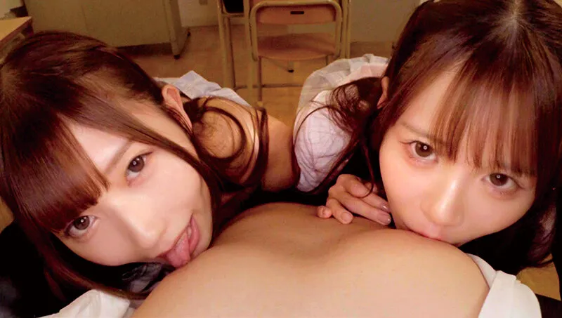 MKMP-727 I was dragged to a hotel after school by two mischievous students... Until I answered which one I wou — Amano Ririka, Hanamori Kaho, Misaki Sound, screenshot 2