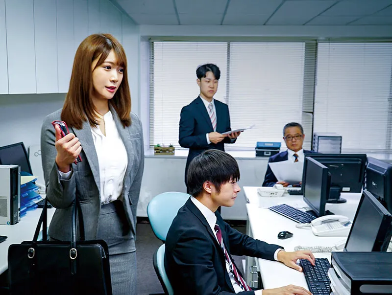 NGOD-331 Twisted play with my mother-in-law; forbidden office sex unfolds in a family-run business. - Mizuki A — Aono Mizuki, screenshot 2