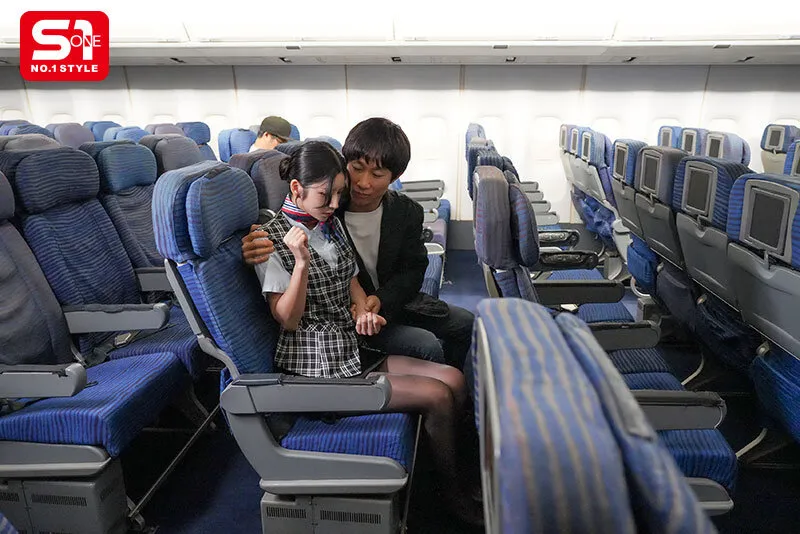SNOS-180 Late-night flights with few passengers are sexual compensation flights for beautiful flight attendant — Riri Nanatsumori, screenshot 2